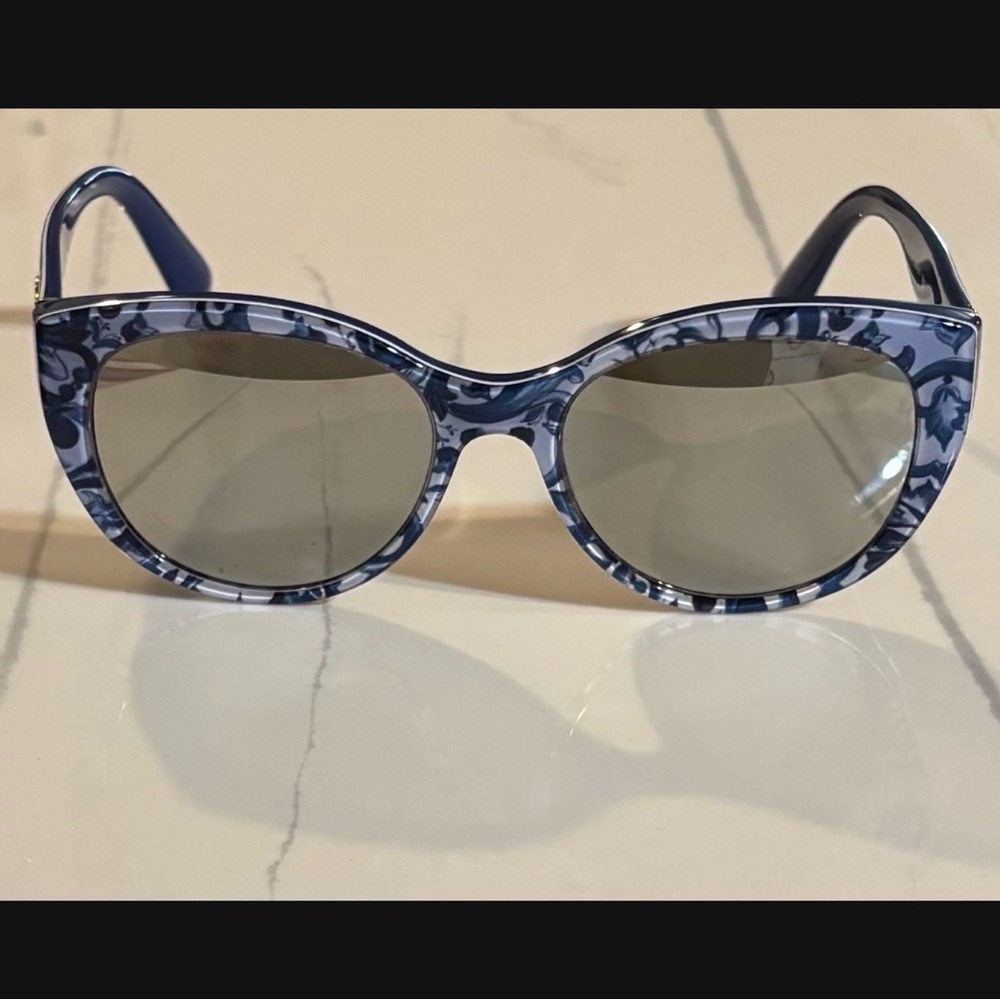 Dolce & Gabbana DG4217 2993/6G Blue Majolica Print Sunglasses 54□18